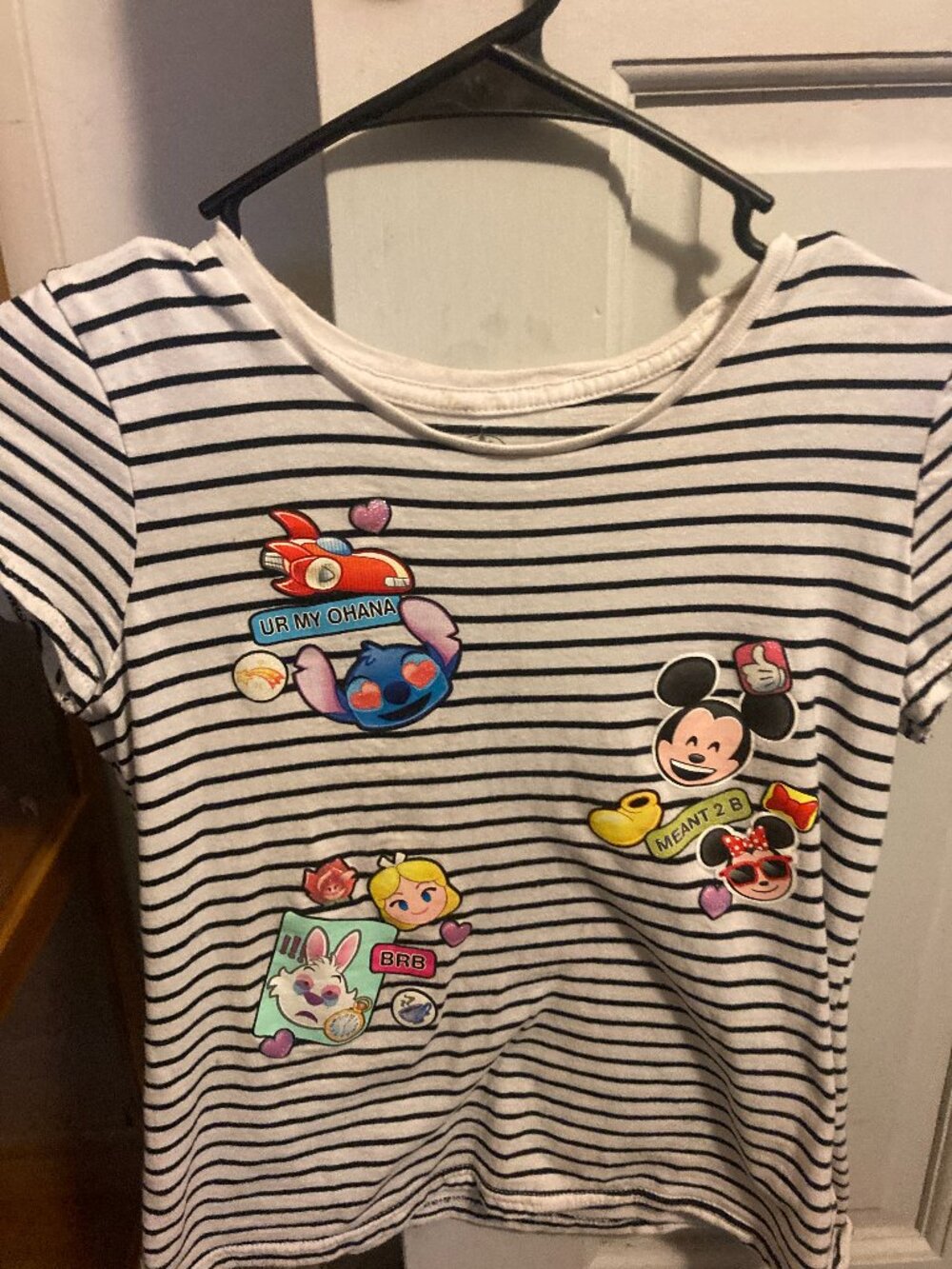 Disney Character Patch Striped Tee